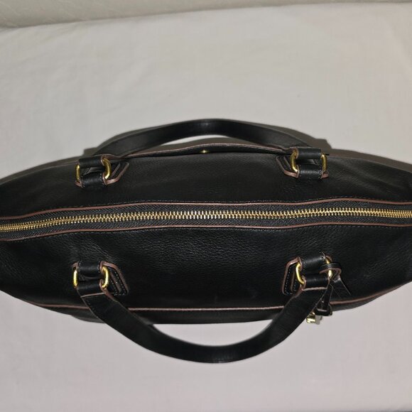 Fossil Julia Large Black Pebbled Leather Shoulder Tote Bag Carryall Purse - Picture 9 of 14